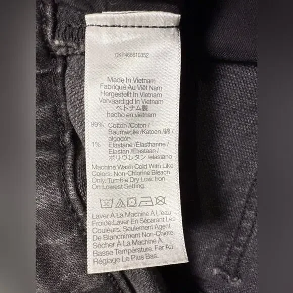 Madewell The Mid-Rise Perfect Vintage Straight Jean Black Ripped Edition Size 26 - Picture 9 of 13